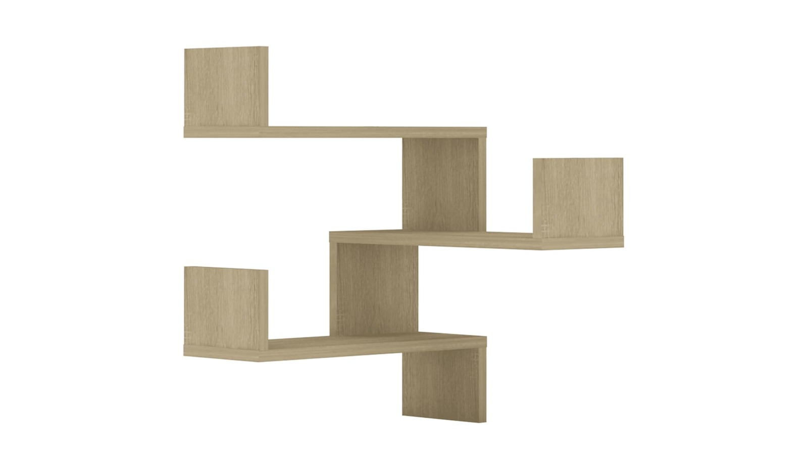vidaXL 2 Piece Sonoma Oak Engineered Wood 40 x 40 x 50cm Wall Corner Shelve