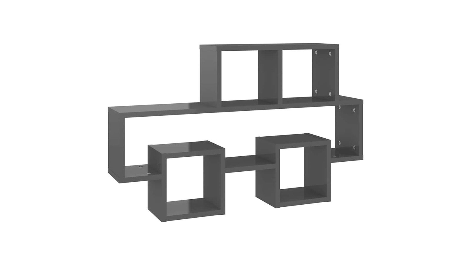 vidaXL Engineered Wood 82 x 15 x 51cm Car-Shaped Wall Shelf - High Gloss Grey