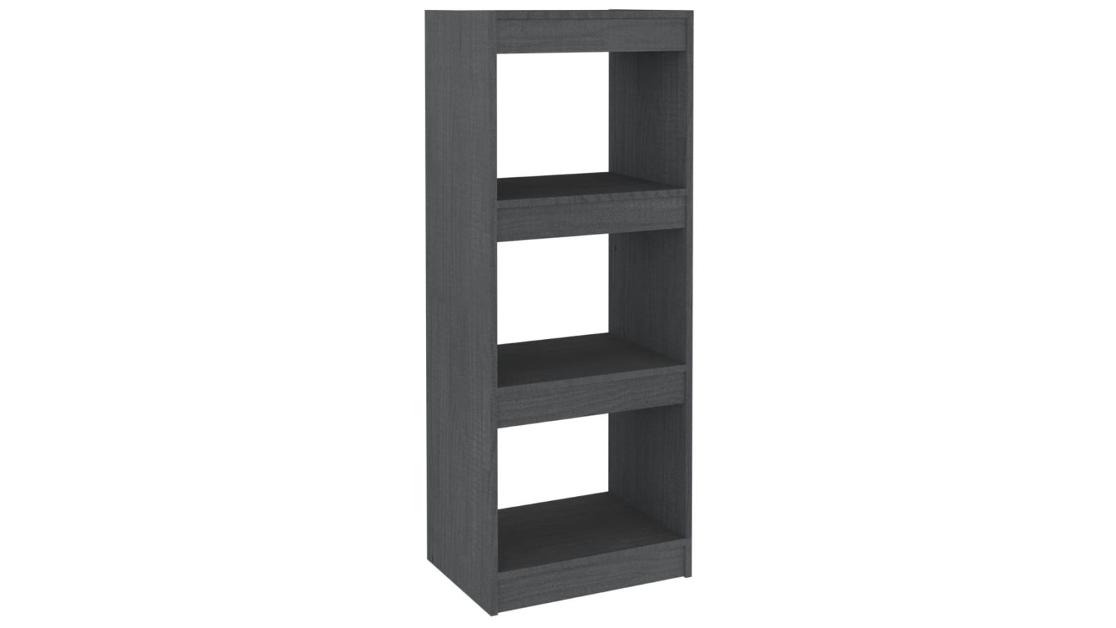 vidaXL 40 x 30 x 103.5cm Solid Pinewood Book Cabinet/Room Divider - Grey 
