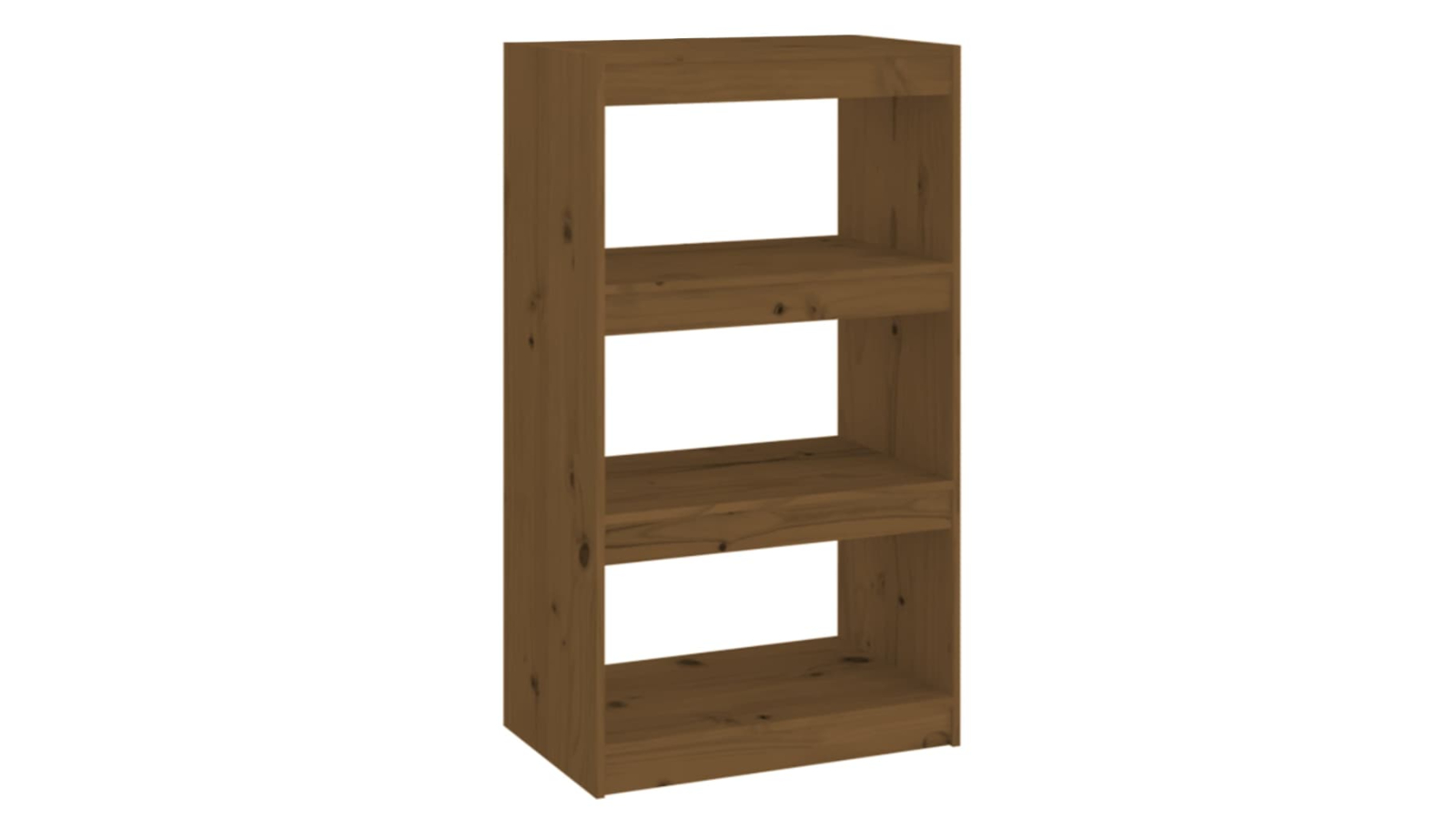 vidaXL Honey Brown 60 x 30 x 103.5cm Pinewood Book Cabinet/Room Divider