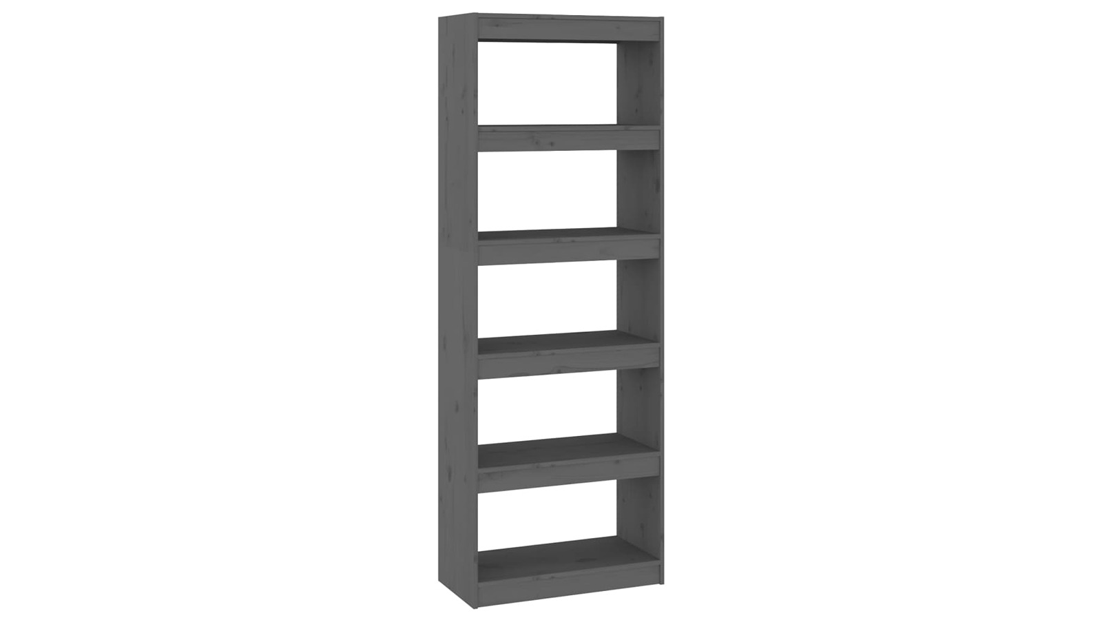vidaXL Grey Solid Pine Wood 60 x 30 x 167.5cm Book Cabinet/Room Divider