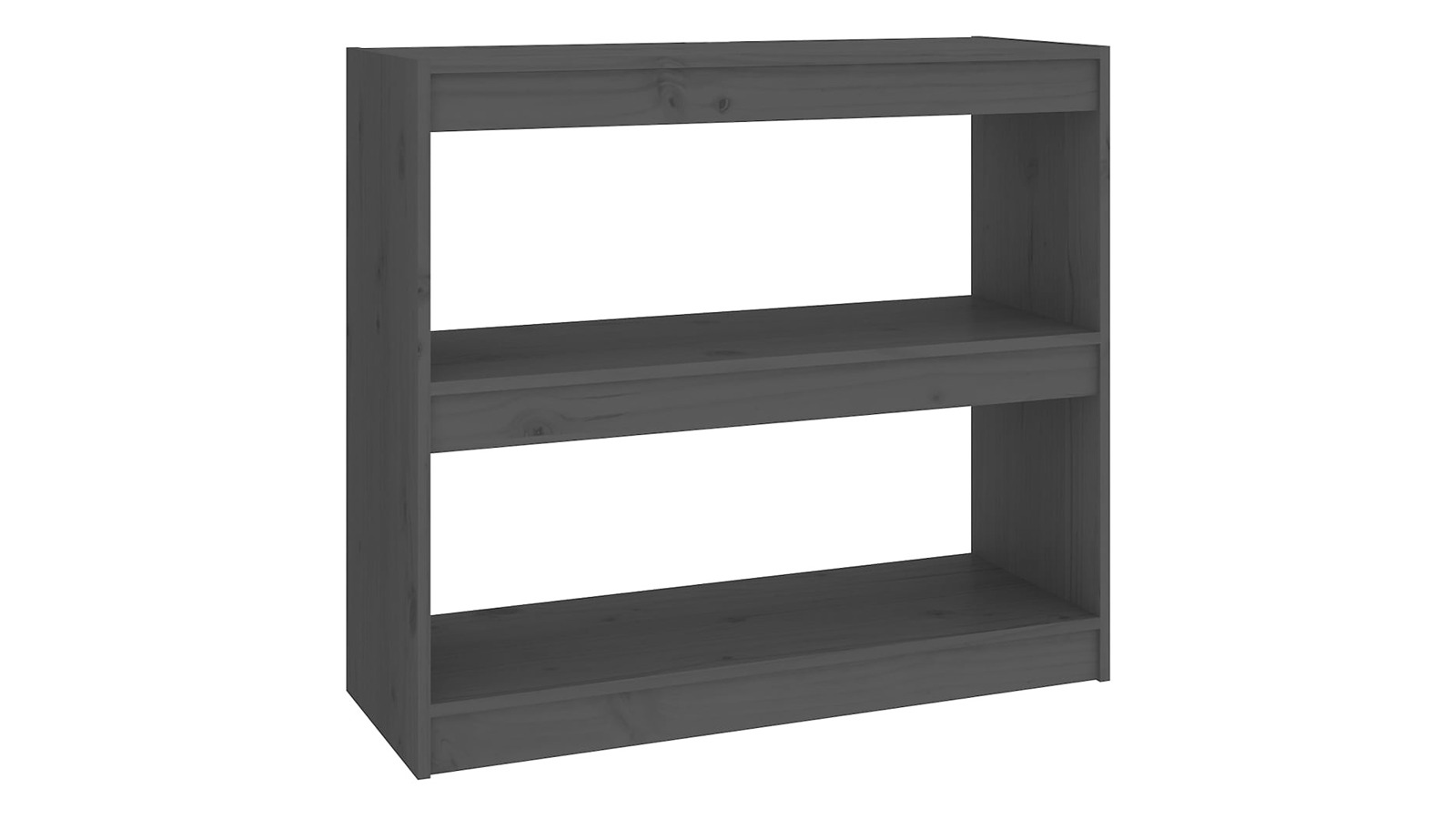 vidaXL Grey Solid Pine Wood 80 x 30 x 71.5cm Book Cabinet/Room Divider