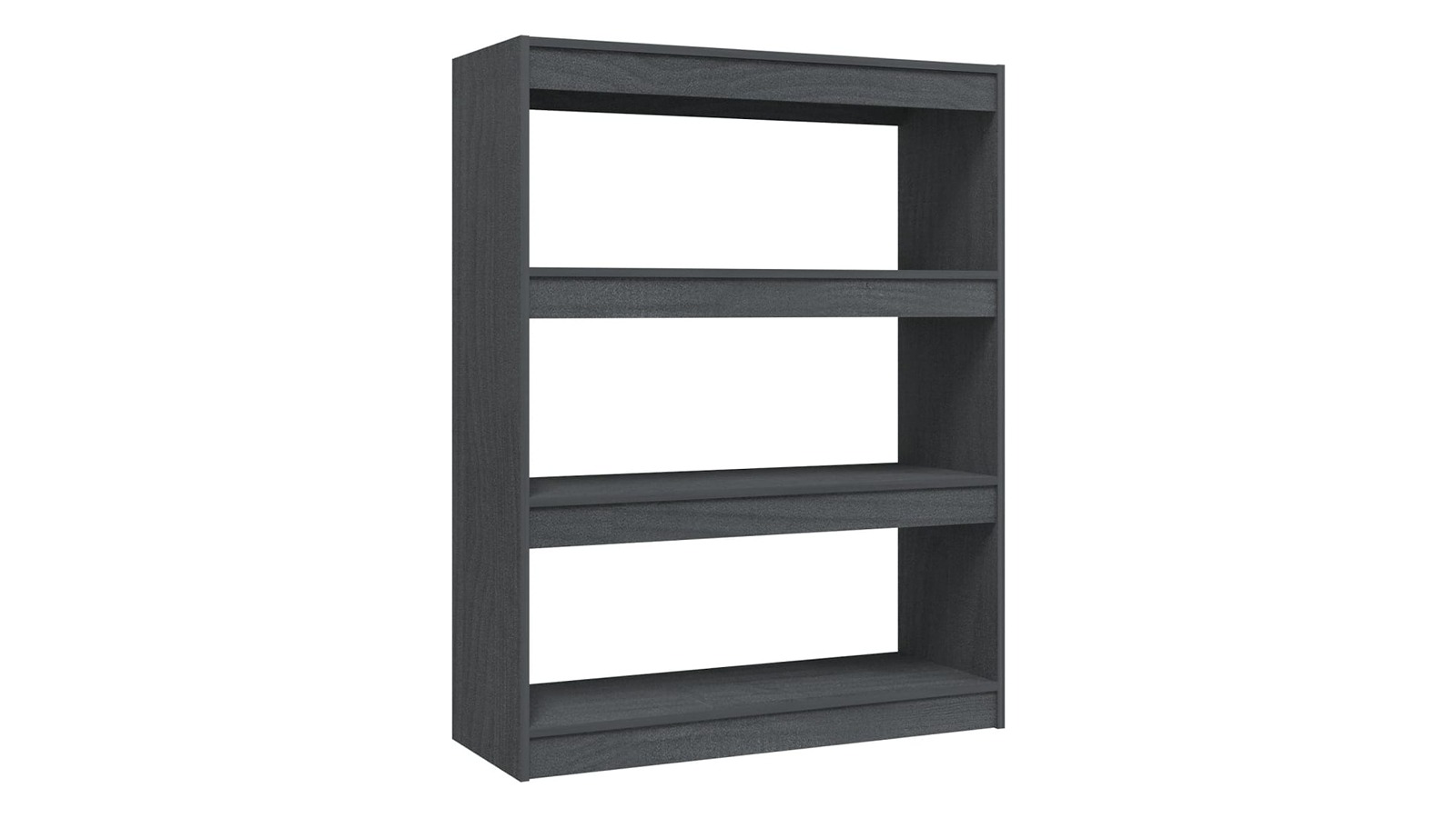 vidaXL Grey Solid Pine Wood 100 x 30 x 103cm Book Cabinet/Room Divider