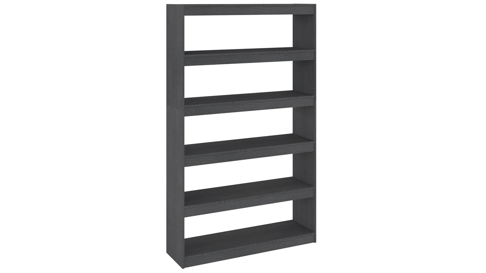 vidaXL Grey Solid Pine Wood 100 x 30 x 167.5cm Book Cabinet/Room Divider