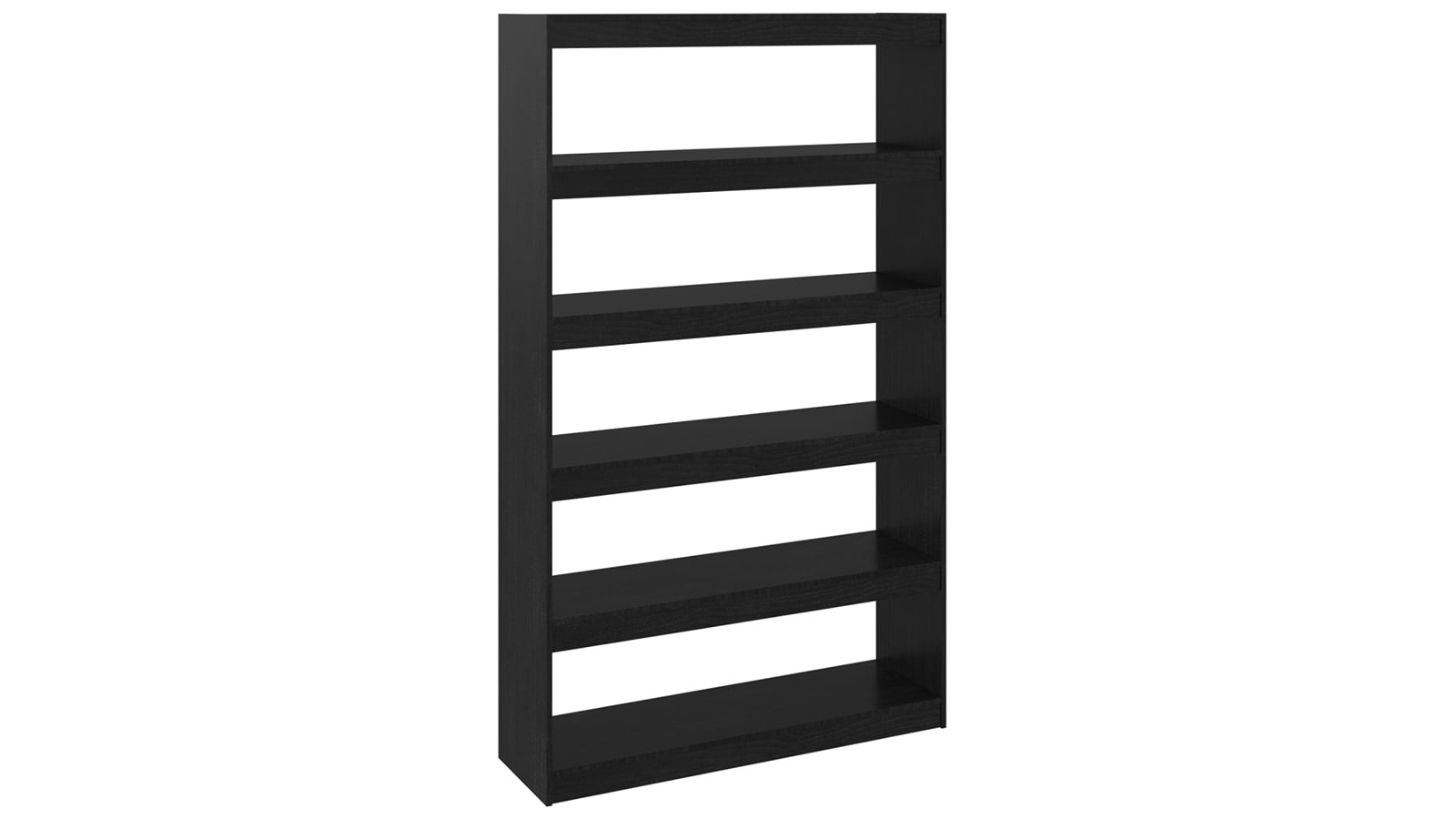 vidaXL Black Solid Pine Wood 100 x 30 x 167.5cm Book Cabinet/Room Divider