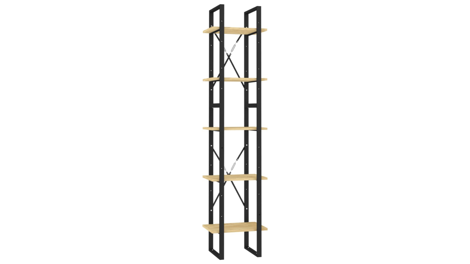 vidaXL 5-Tier Pine Wood 40 x 30 x 175cm Book Cabinet
