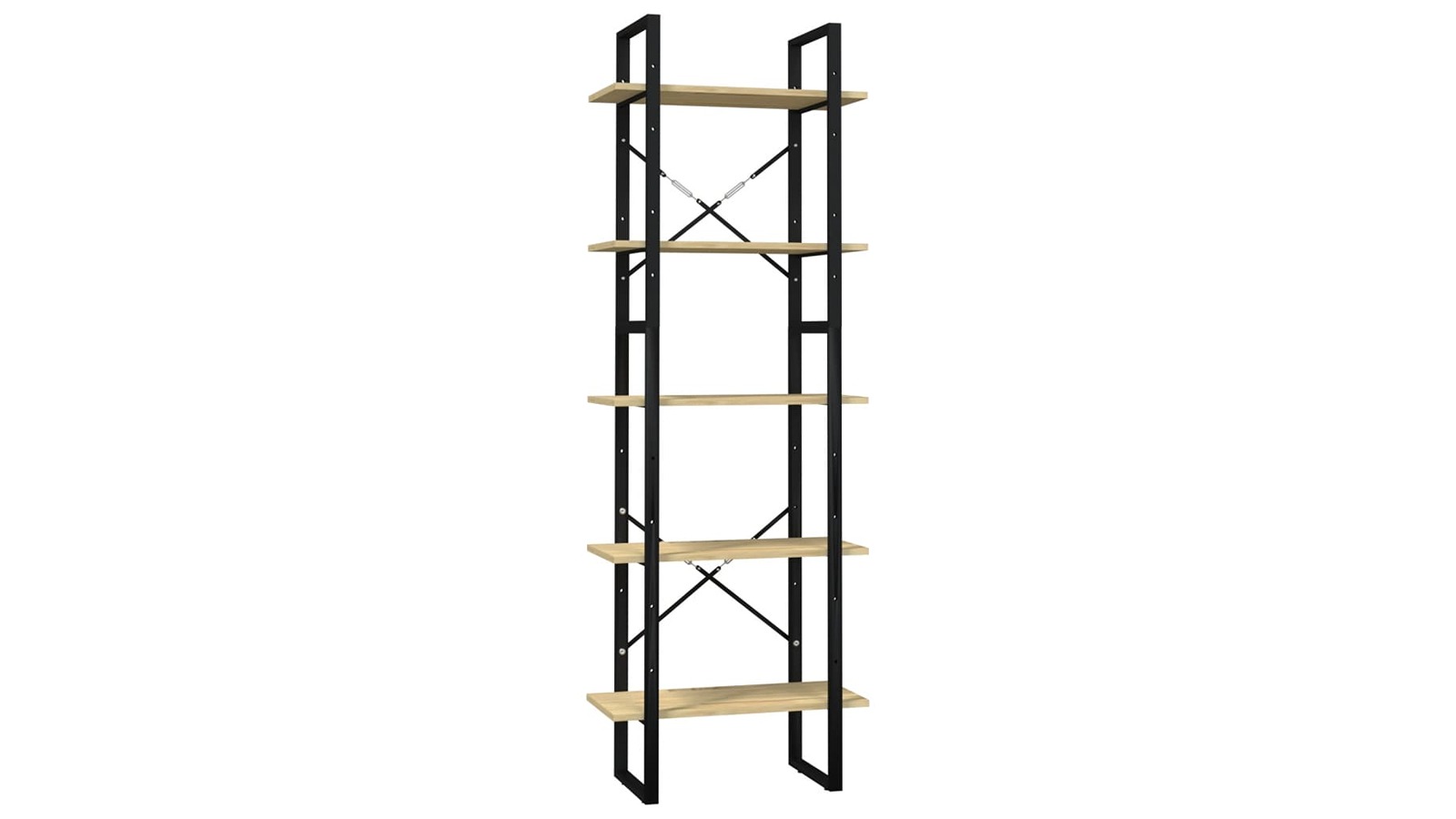 vidaXL 5-Tier Pine Wood 60 x 30 x 175cm Book Cabinet