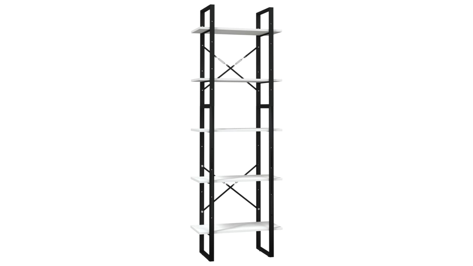 vidaXL 5-Tier Pinewood White 60 x 30 x 175cm Book Cabinet