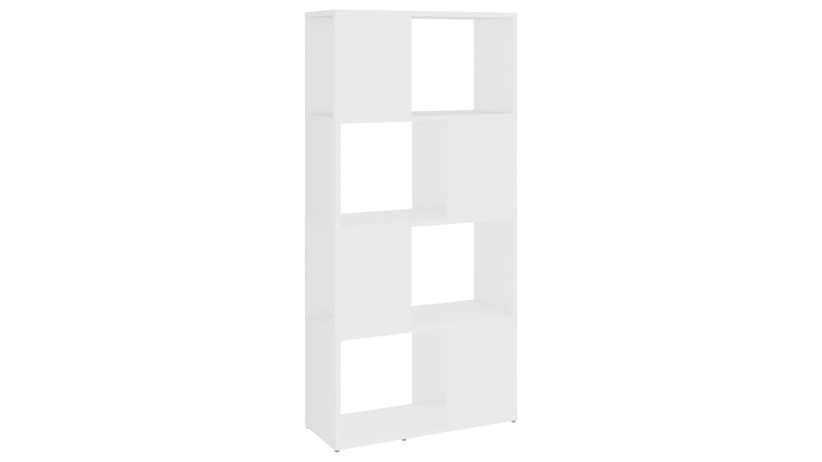 vidaXL White Engineered Wood 60 x 24 x 124.5cm Book Cabinet Room Divider