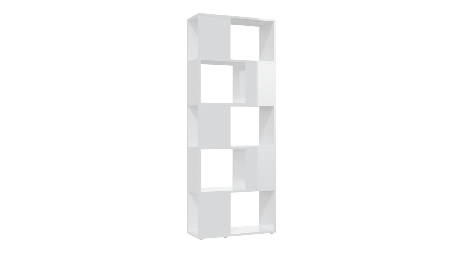 vidaXL High Gloss White 60 x 24 x 155cm Book Cabinet Room Divider