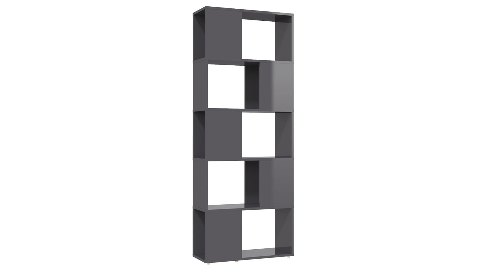 vidaXL High Gloss Grey 60 x 24 x 155cm Book Cabinet Room Divider