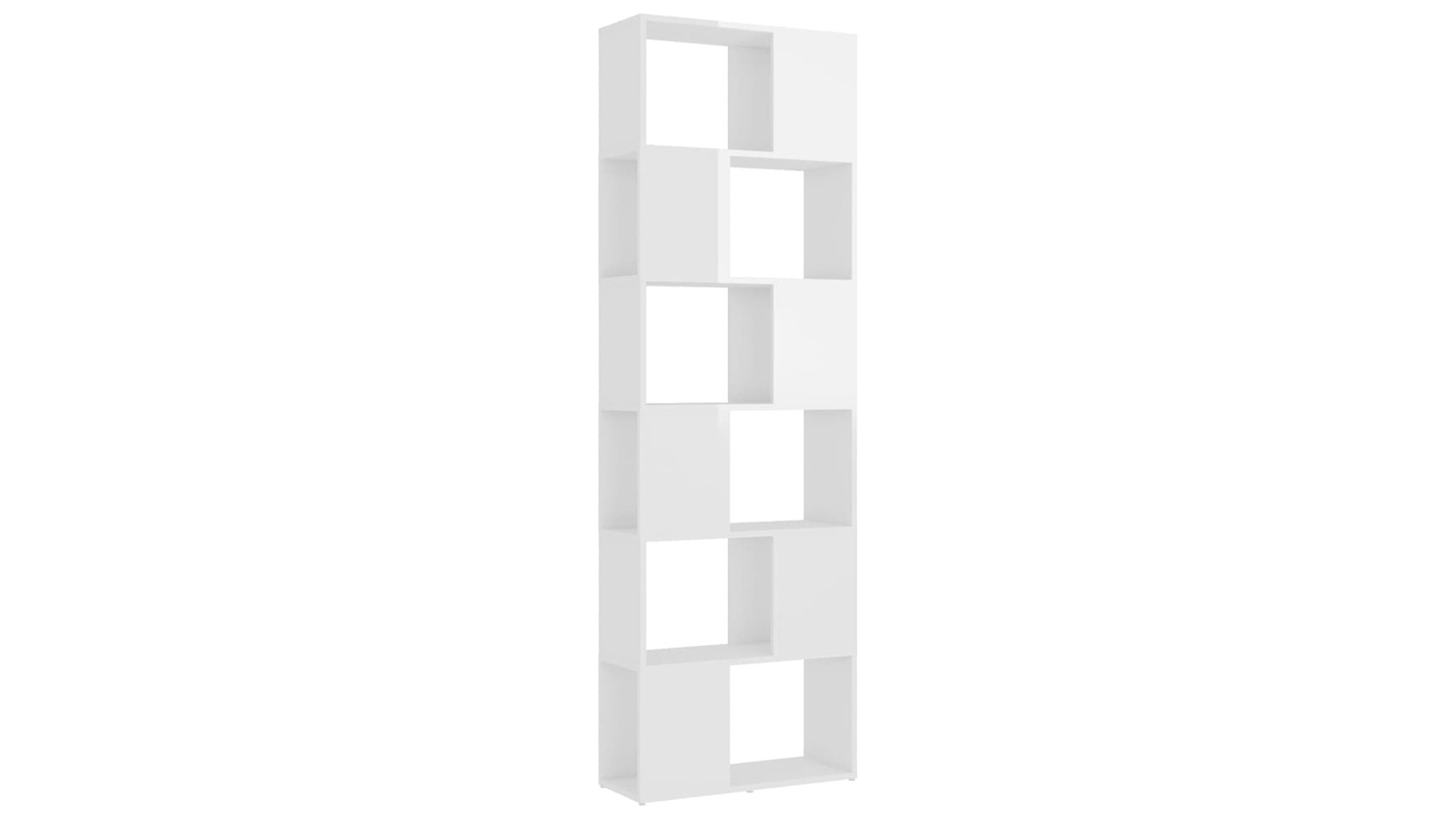 vidaXL High Gloss White 60 x 24 x 186cm Book Cabinet Room Divider
