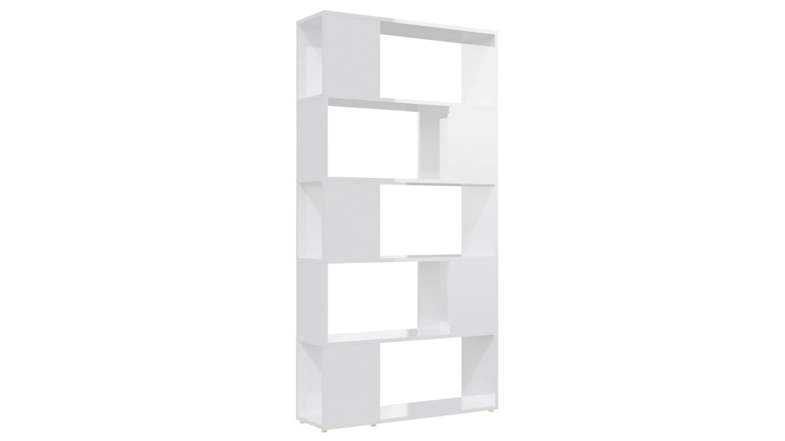 vidaXL High Gloss White Engineered Wood 80 x 24 x 155cm Book Cabinet/Room Divider - 