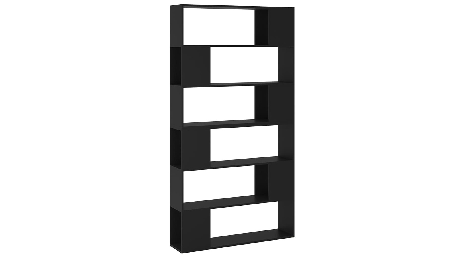 vidaXL Black 100 x 24 x 188cm Book Cabinet Room Divider
