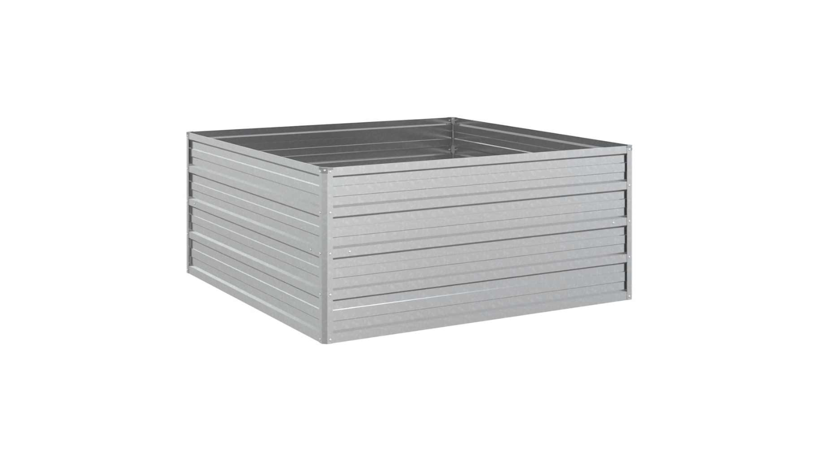 vidaXL Silver Galvanized Steel 100 x 100 x 45cm Garden Raised Bed