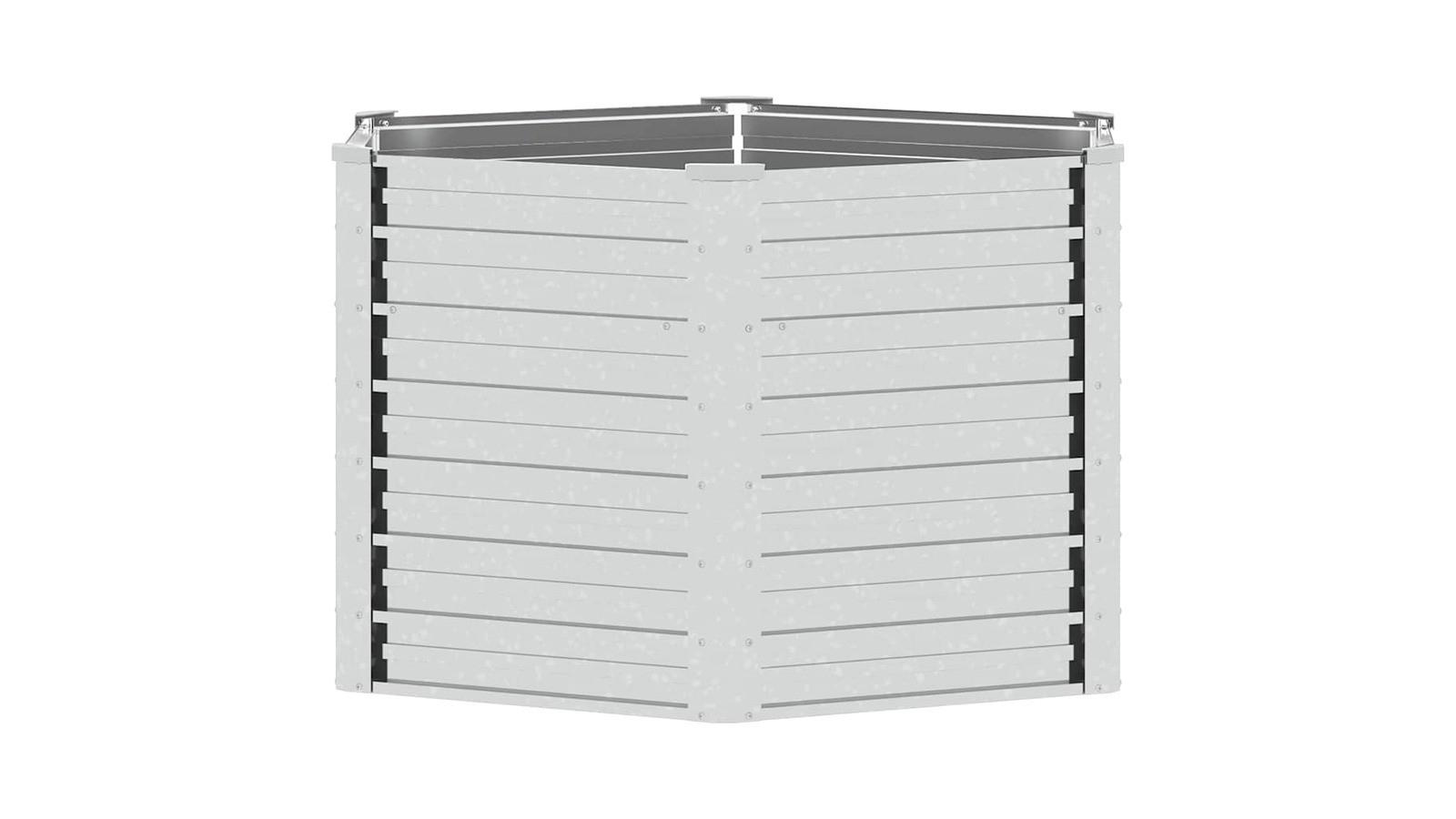 vidaXL Silver Galvanized Steel 129 x 77cm Garden Raised Bed