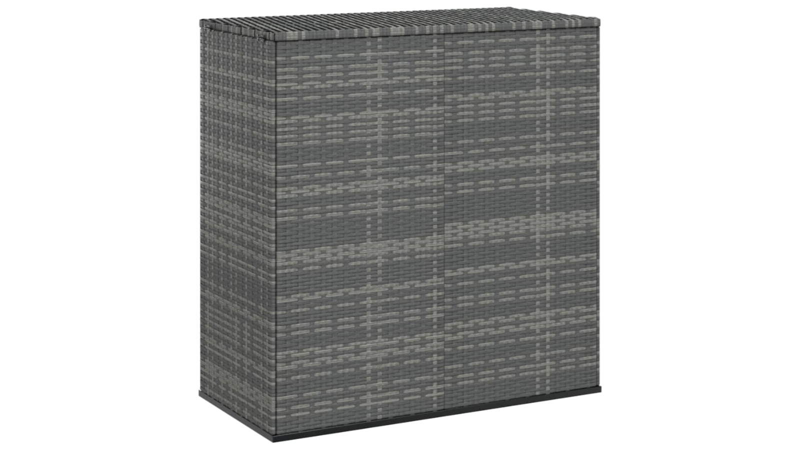 vidaXL Grey PE Rattan 100 x 49 x 103.5cm Garden Cushion Box