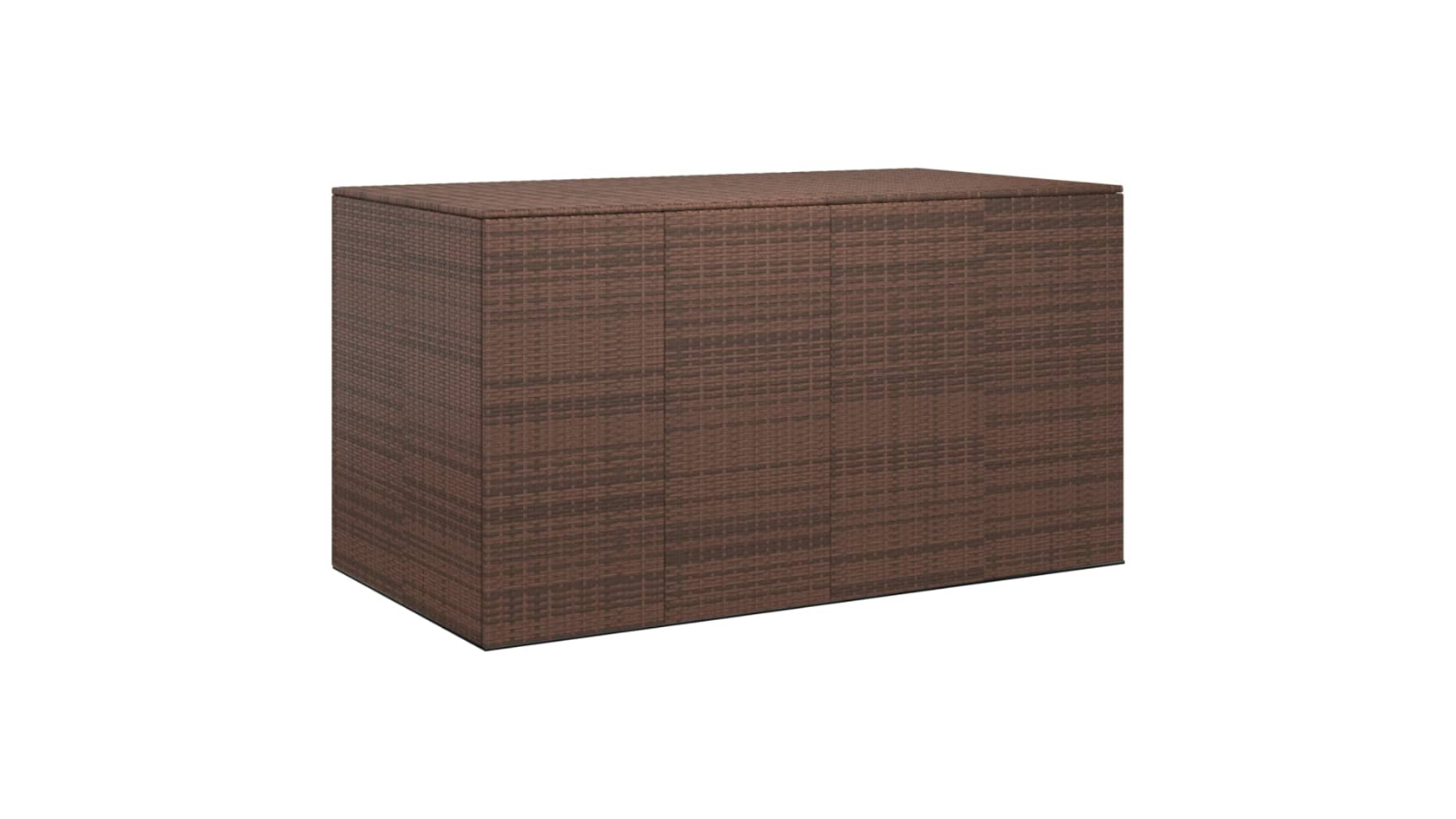 vidaXL Garden Cushion Box PE Rattan 194 x 100 x 103cm Brown
