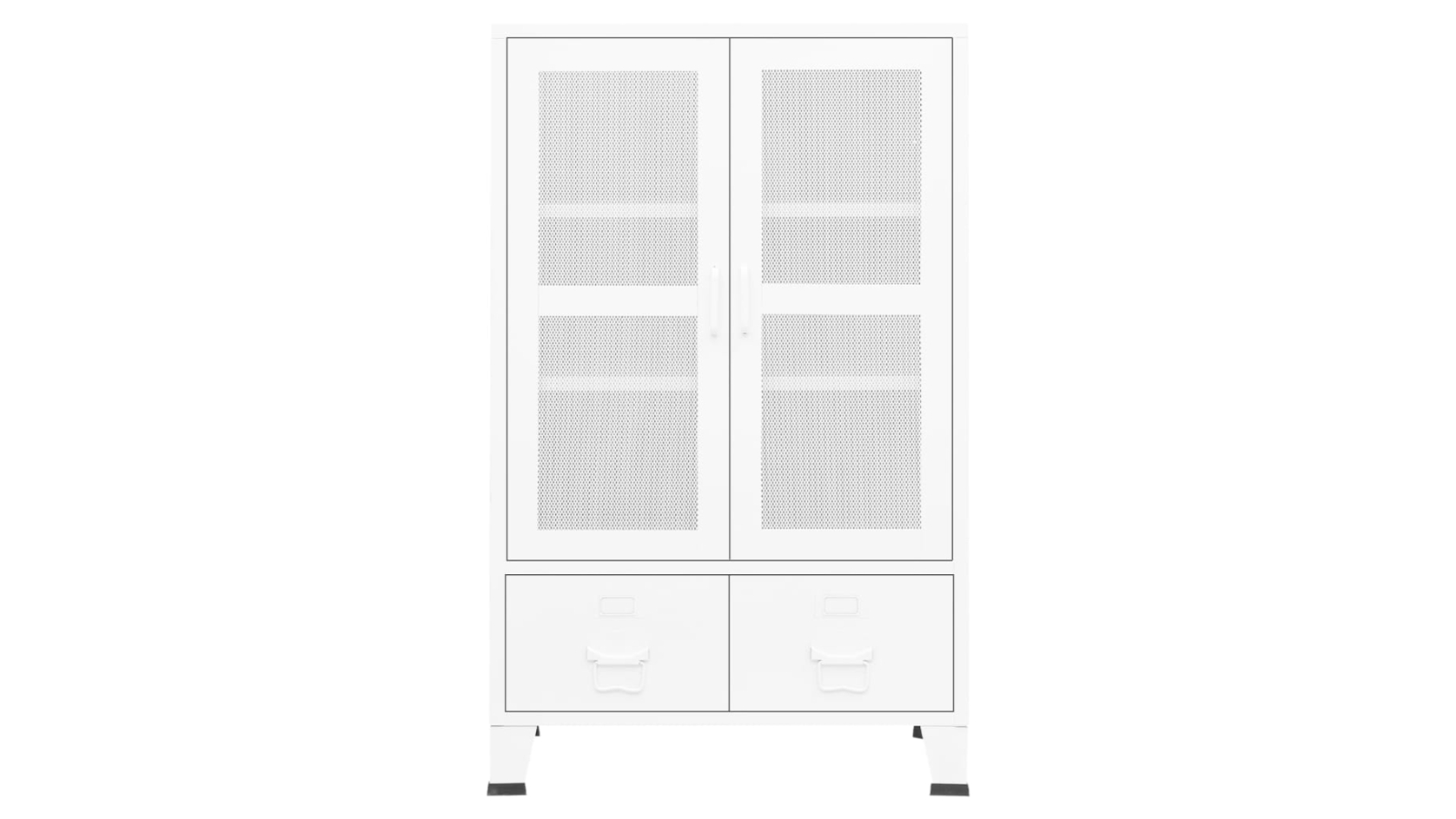 vidaXL Industrial Storage Chest -  White