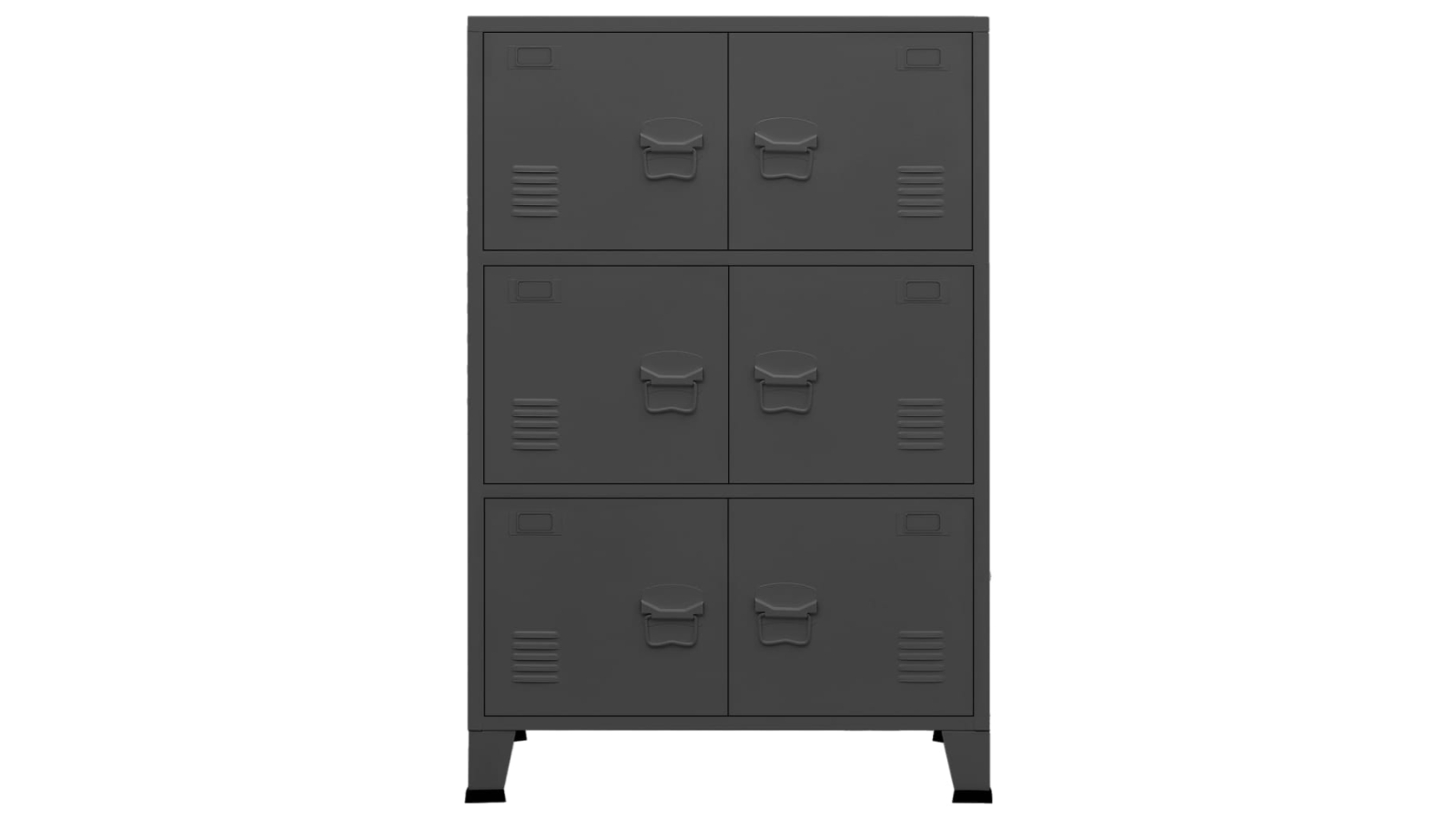 vidaXL 75 x 40 x 115cm Industrial Storage Chest - Anthracite