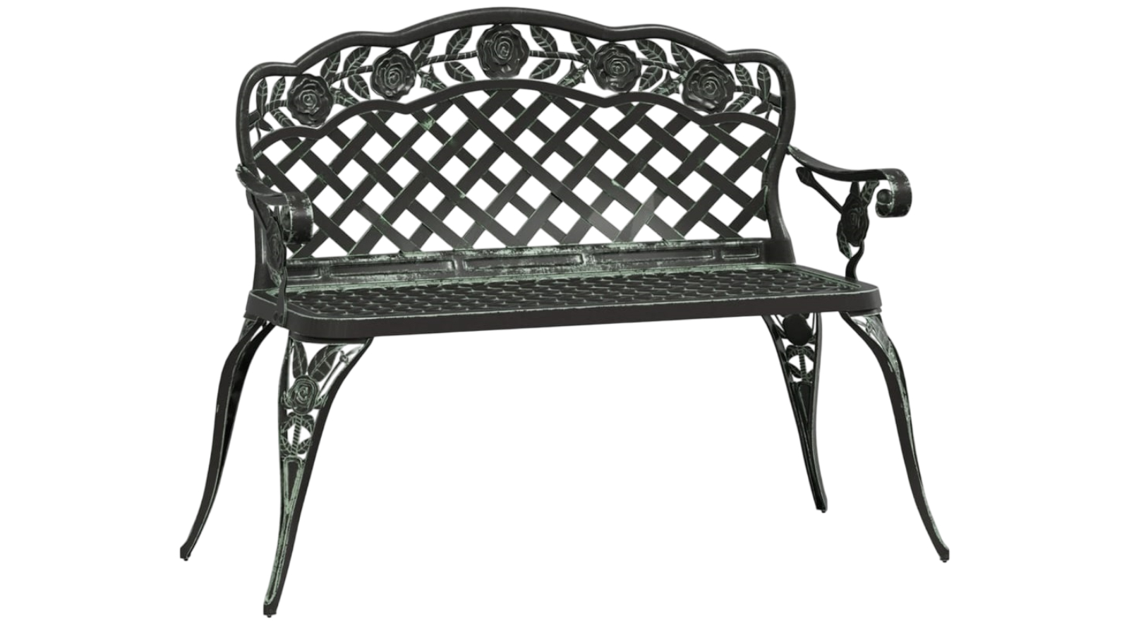 vidaXL Green Cast Aluminium 108cm Garden Bench