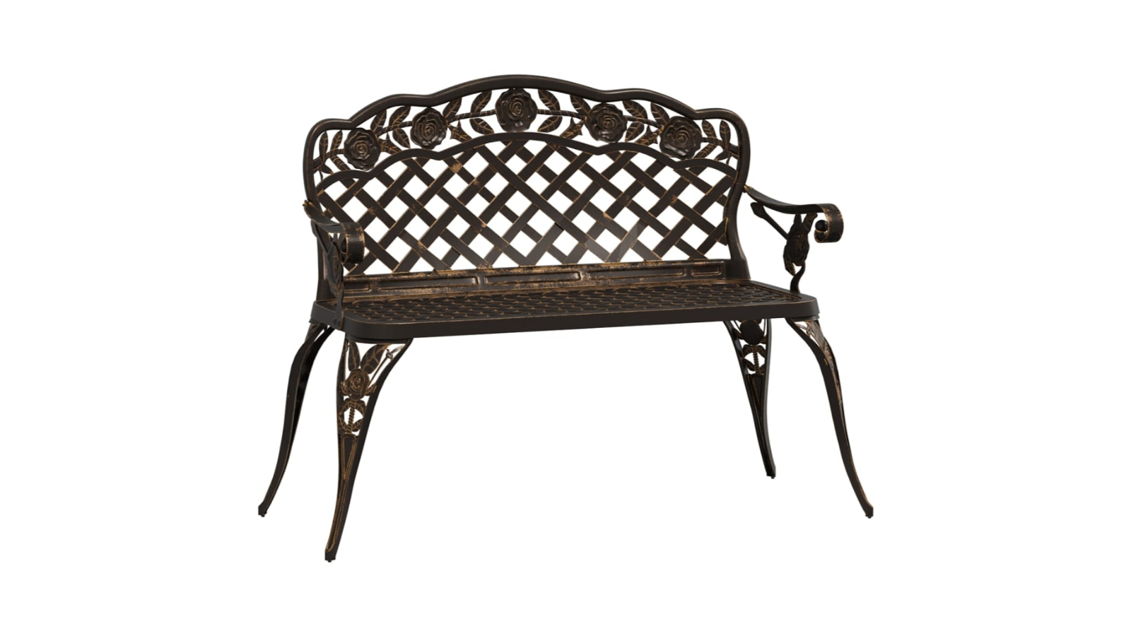 vidaXL Bronze Cast Aluminium Garden Bench - 108cm