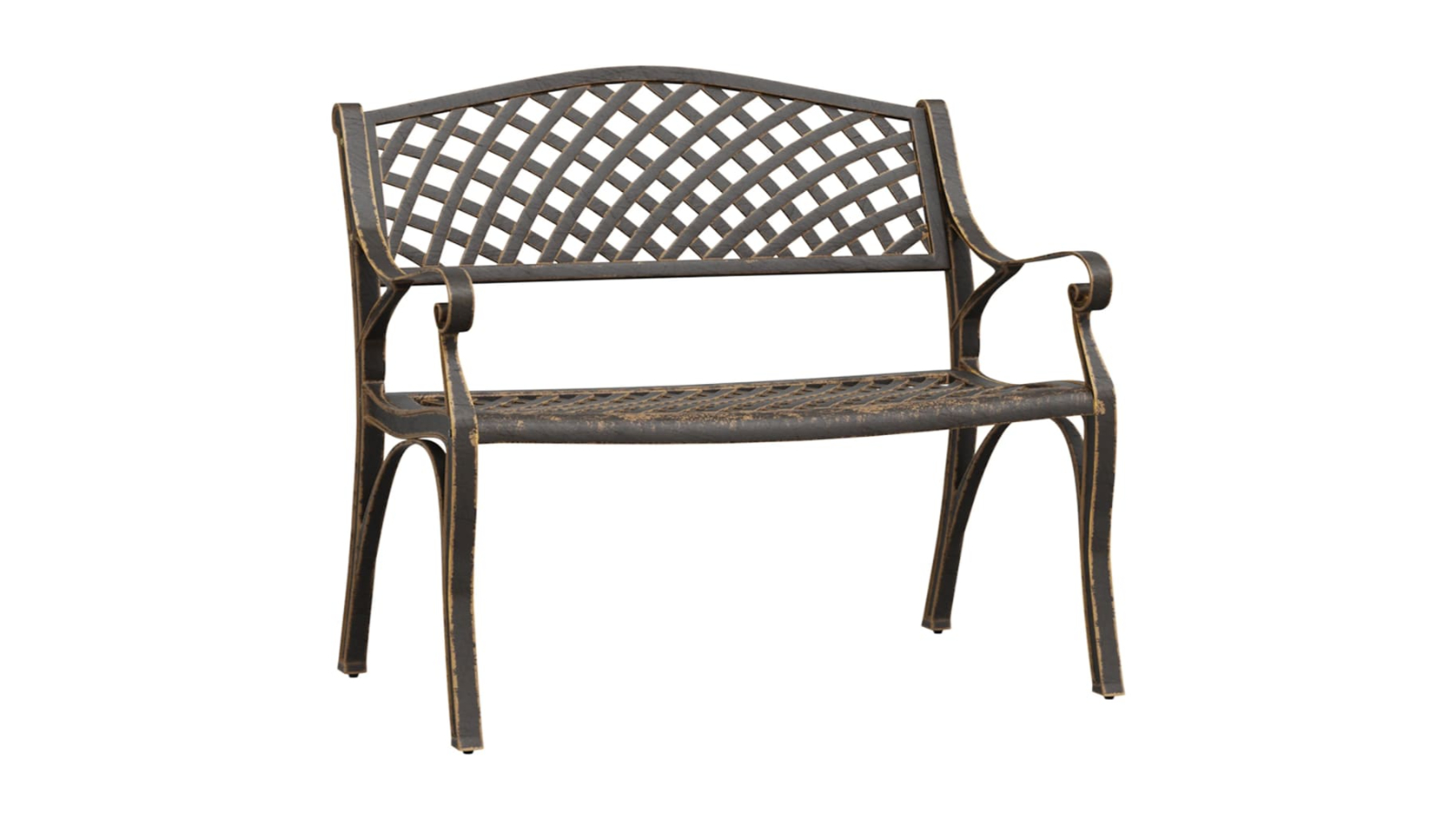 vidaXL Bronze Cast Aluminium Garden Bench - 102cm