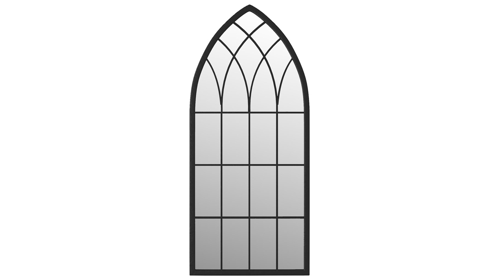 vidaXL Iron 100 x 45cm Garden Mirror - Black