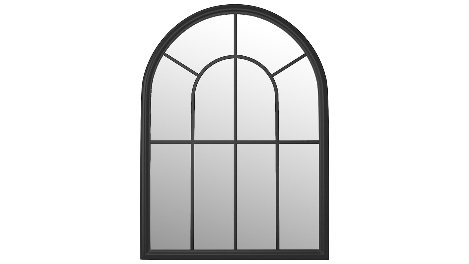 vidaXL Black Iron 60 x 45cm Garden Mirror