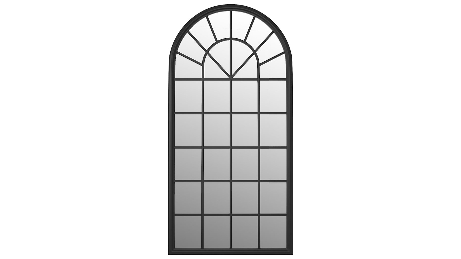 vidaXL Iron 90 x 45cm Garden Mirror - Black