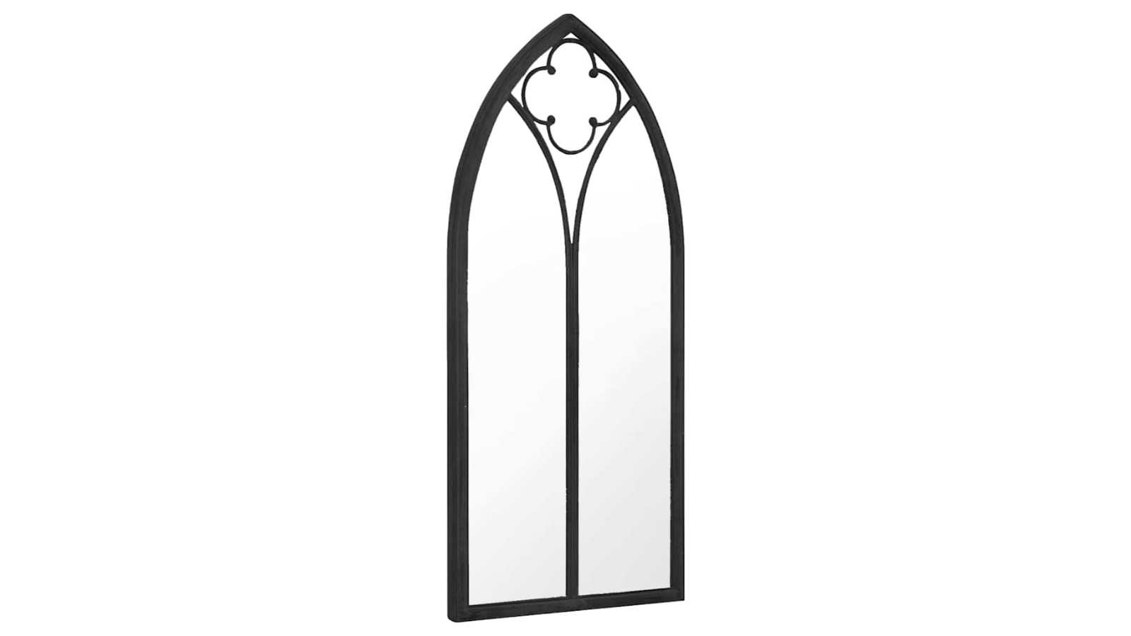 vidaXL Iron 100 x 45cm Garden Arch Mirror - Black