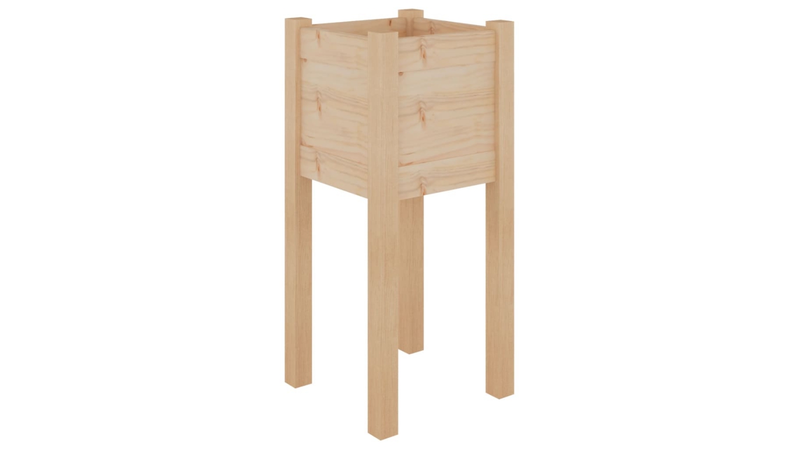 vidaXL Solid Pinewood Garden Planter - 31 x 31 x 70cm