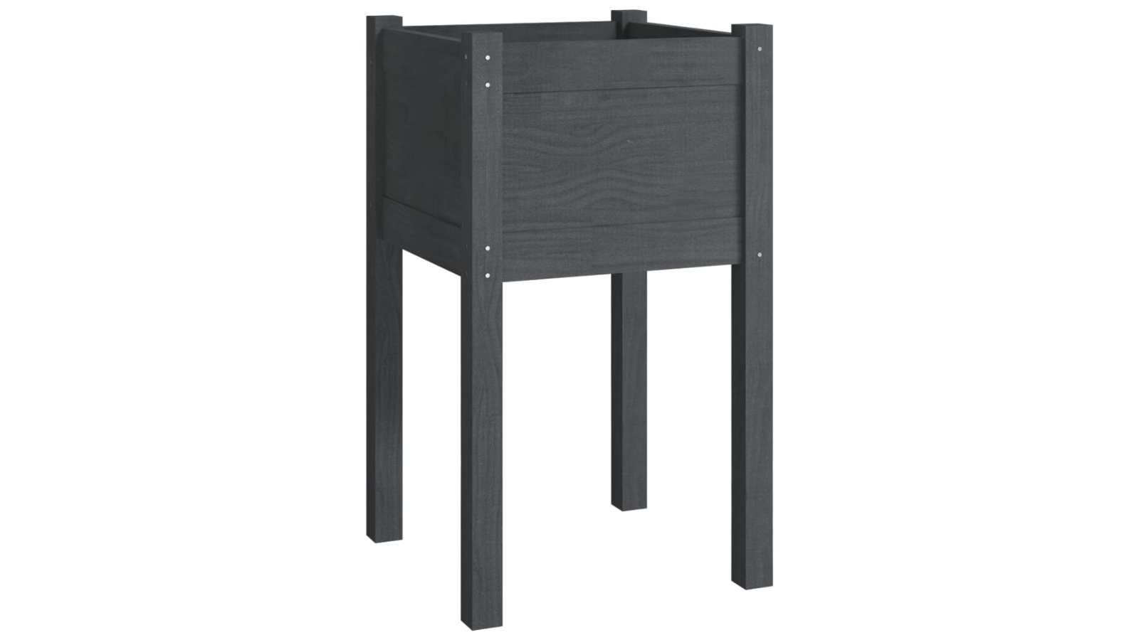 vidaXL Solid Pinewood 40 x 40 x 70cm Garden Planter - Grey