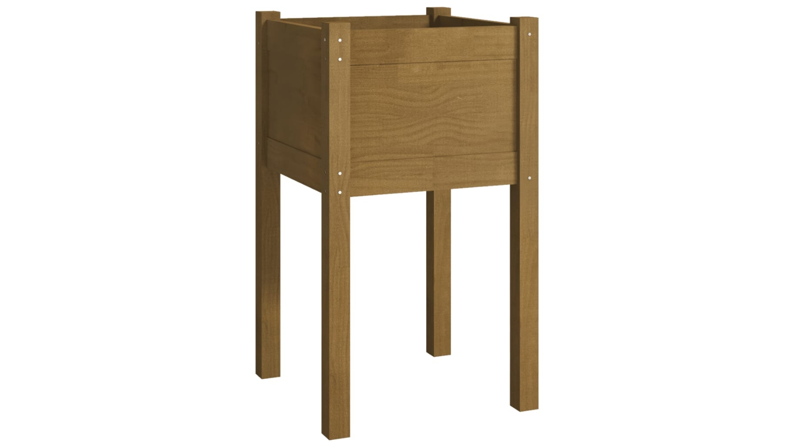 vidaXL Solid Pinewood 40 x 40 x 70cm Garden Planter - Honey Brown