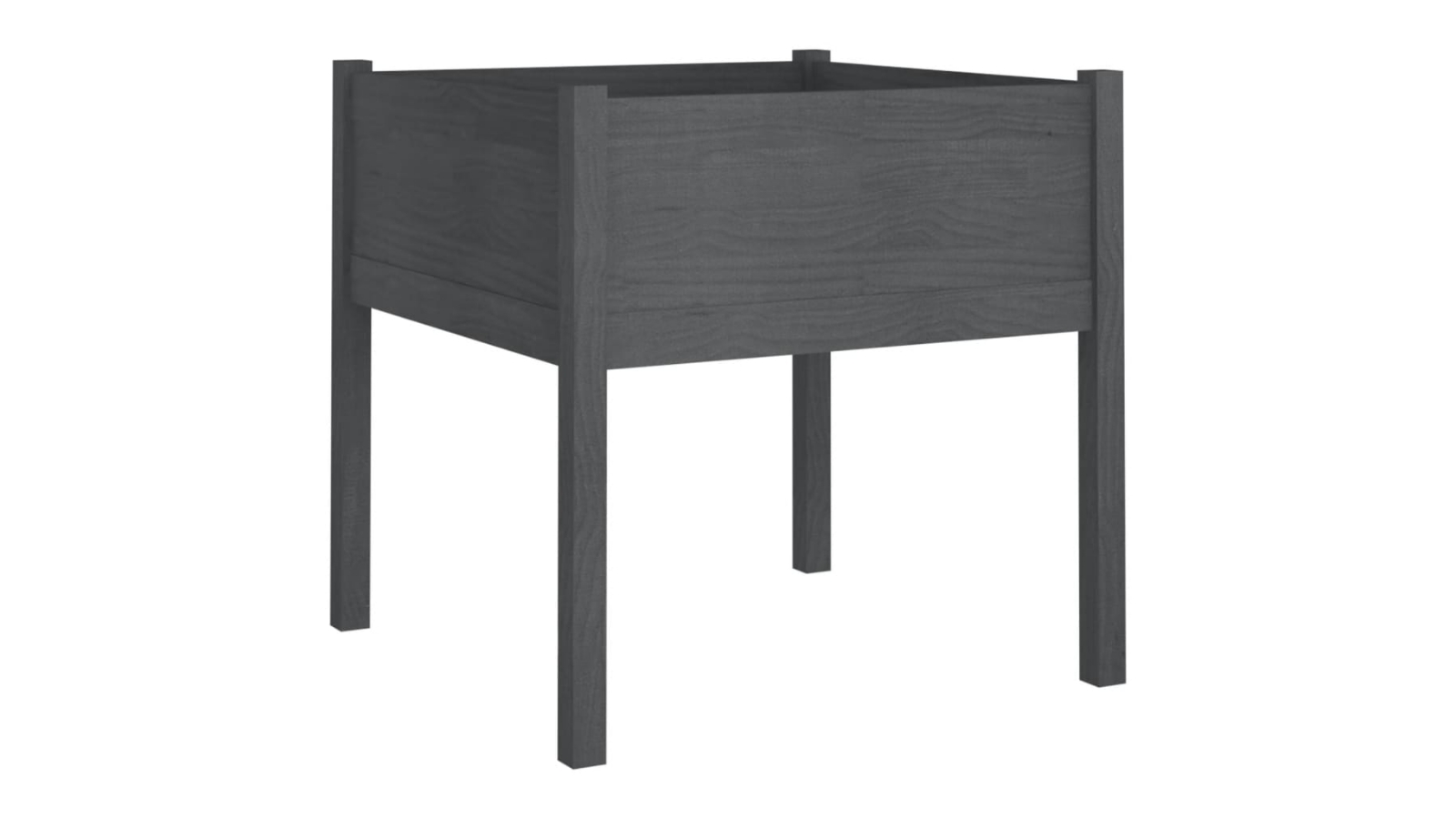 vidaXL Solid Pinewood 70 x 70cm Garden Planter - Grey