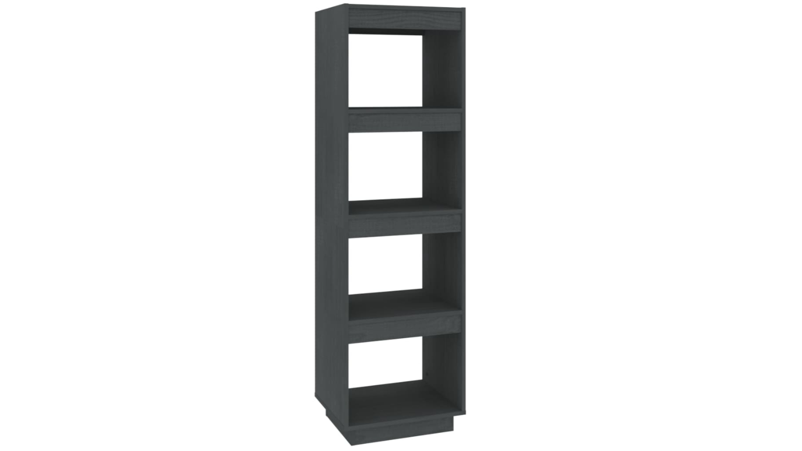 vidaXL Grey Solid Pinewood 40 x 35 x 135cm Book Cabinet/Room Divider 