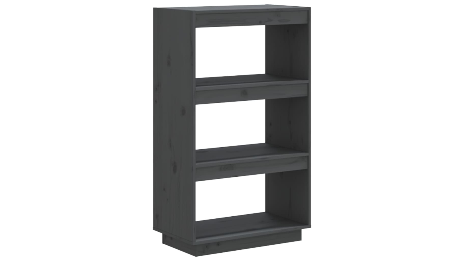 vidaXL Grey Solid Pine Wood 60 x 35 x 103cm Book Cabinet/Room Divider