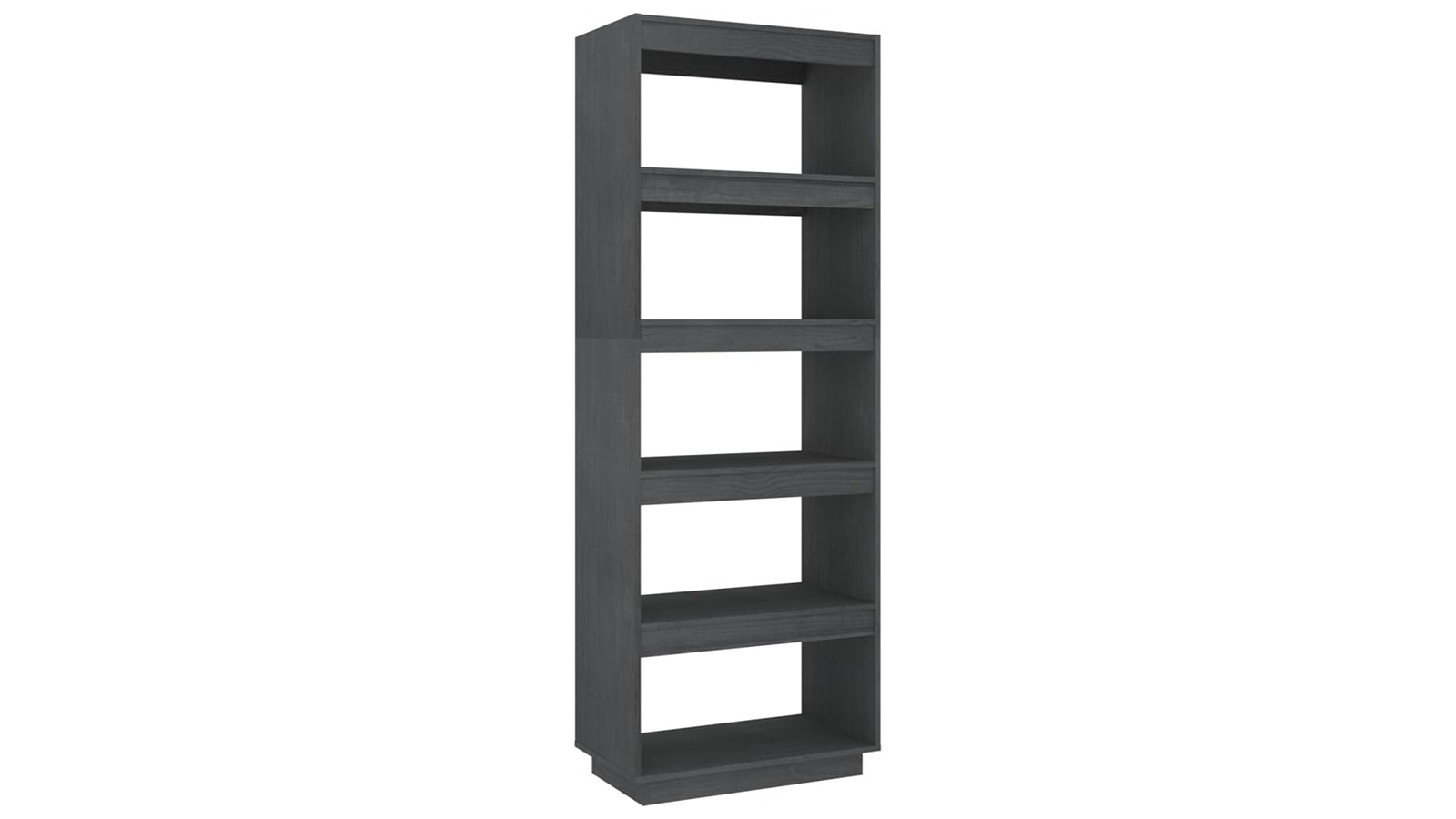 vidaXL Grey Solid Pine Wood 60 x 35 x 167cm Book Cabinet/Room Divider