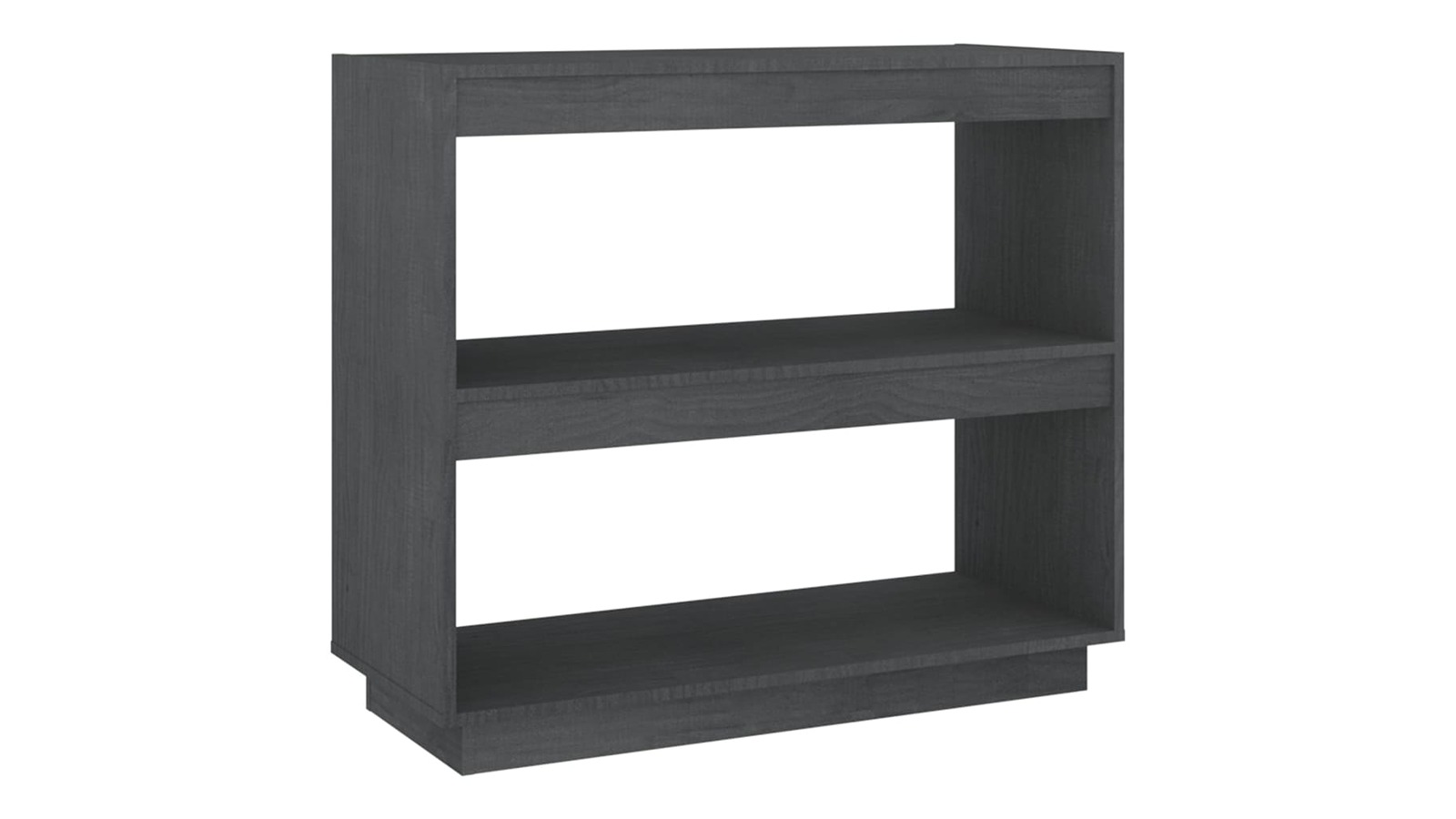 vidaXL Grey Solid Pine Wood Book Cabinet - 80 x 35 x 71cm