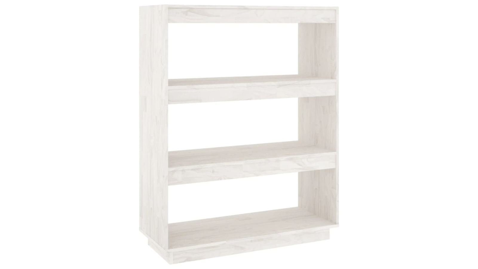 vidaXL White Solid Pinewood 80 x 35 x 103cm Book Cabinet/Room Divider 