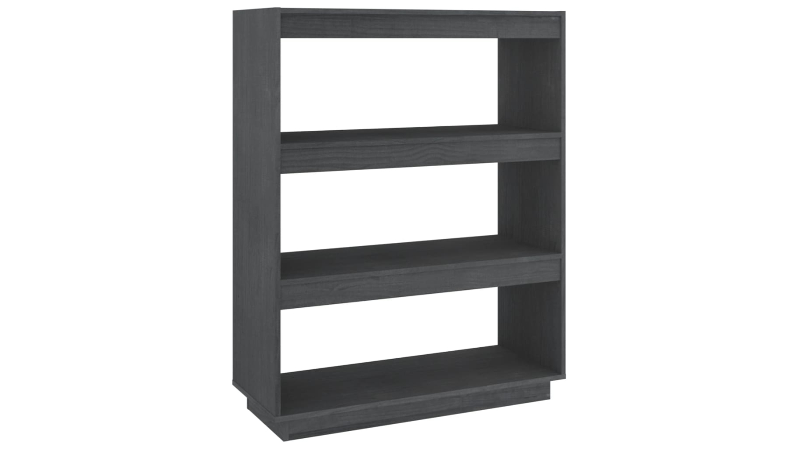 vidaXL Grey Solid Pine Wood 80 x 35 x 103cm Book Cabinet/Room Divider 