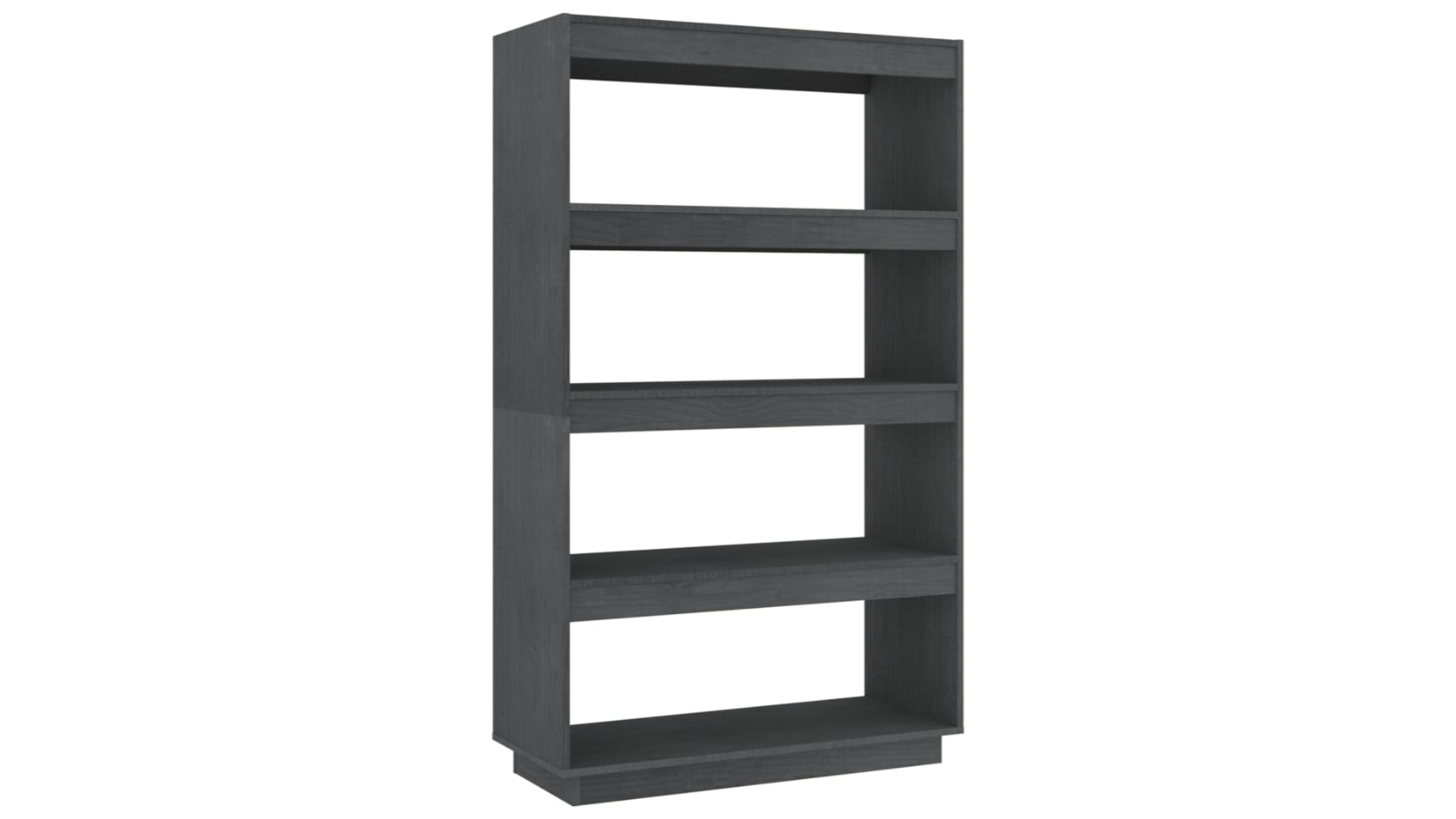 vidaXL Grey Solid Pinewood 80 x 35 x 135cm Book Cabinet/Room Divider 