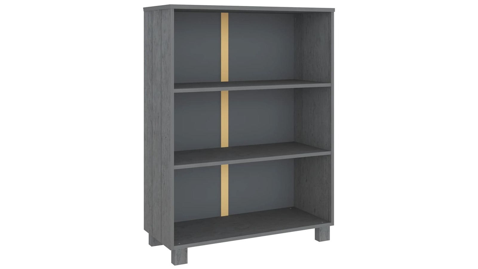 vidaXL Dark Grey Solid Pine Wood 85 x 35 x 112cm Hamar Book Cabinet