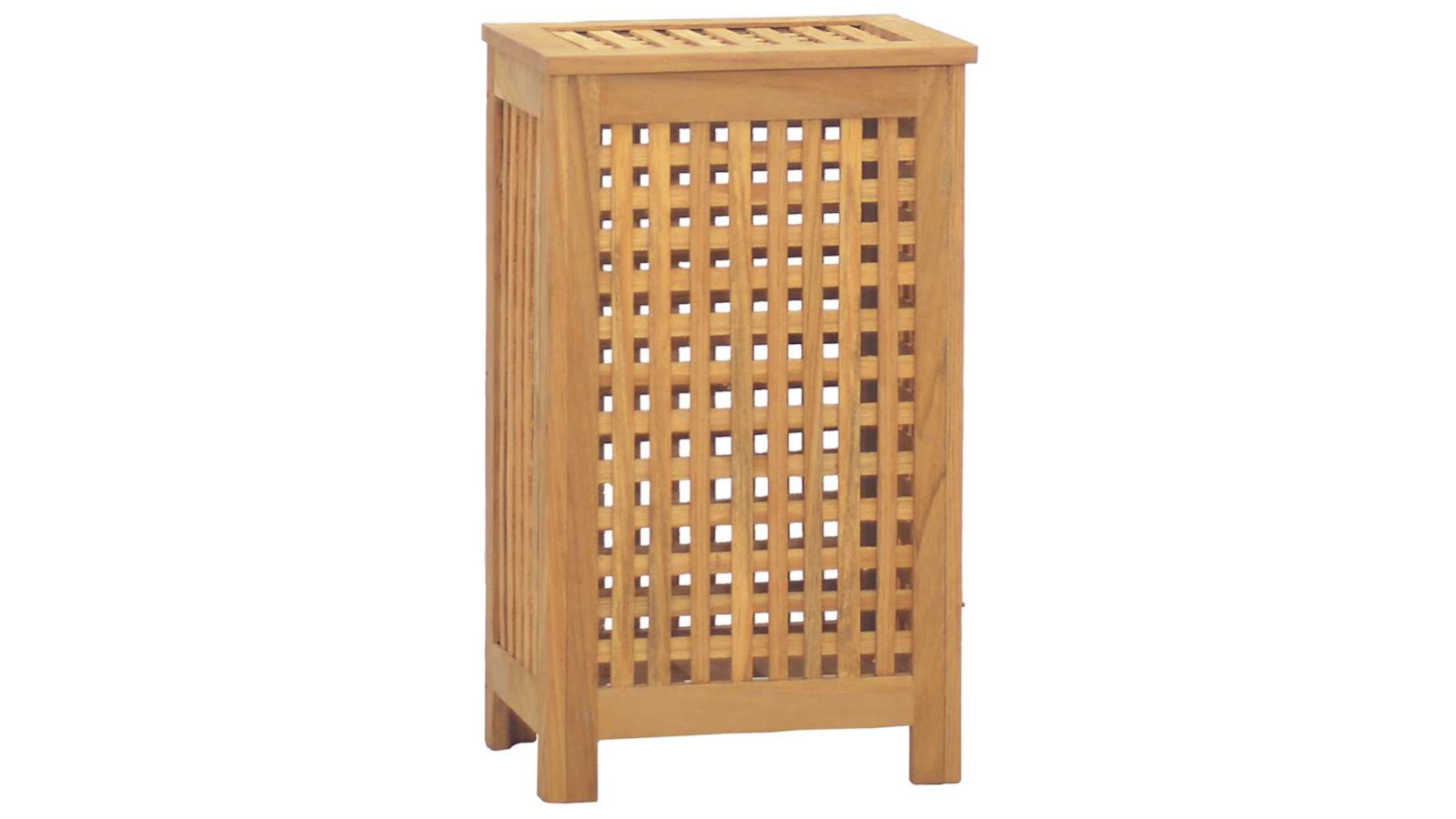 vidaXL  35 x 25 x 60cm Solid Teak Wood Wash Bin