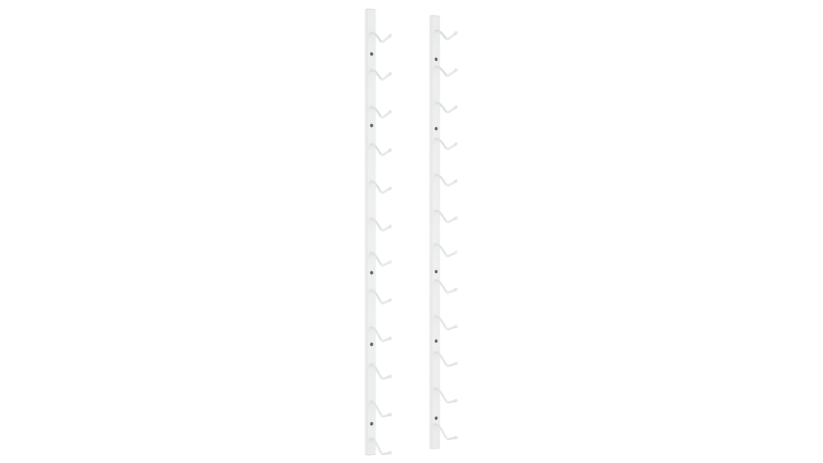 vidaXL Iron Wall-Mounted Wine Rack for 12 Bottles - White
