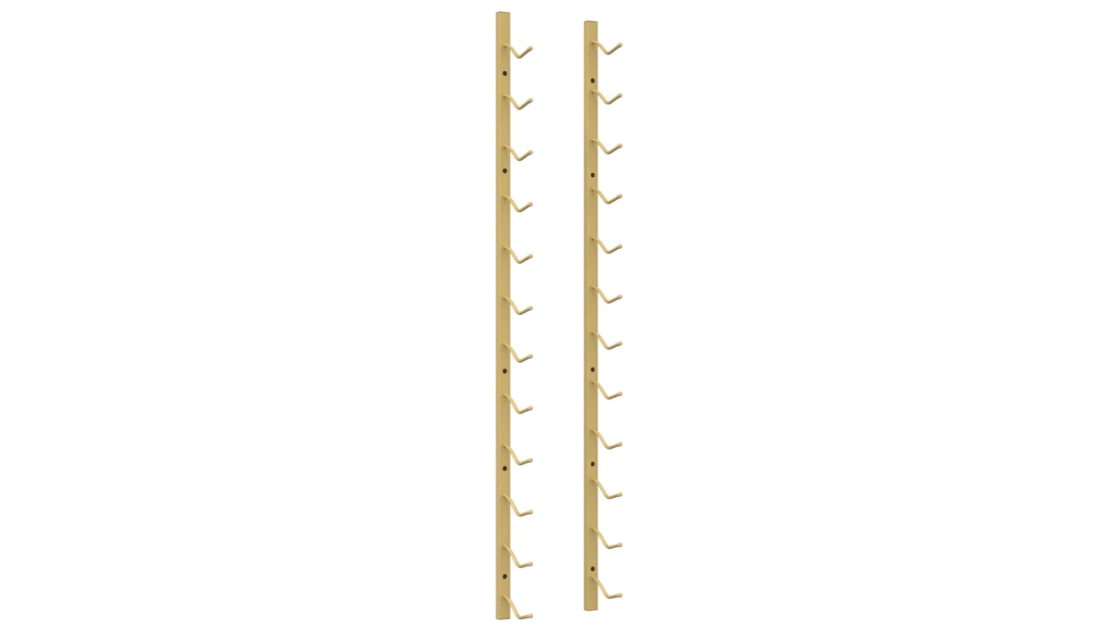 vidaXL Gold Iron Wall-Mounted Wine Rack for 12 Bottles