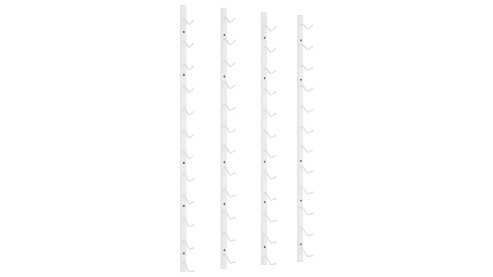 vidaXL 2 Piece White Iron Wall-Mounted Wine Rack for 12 Bottles