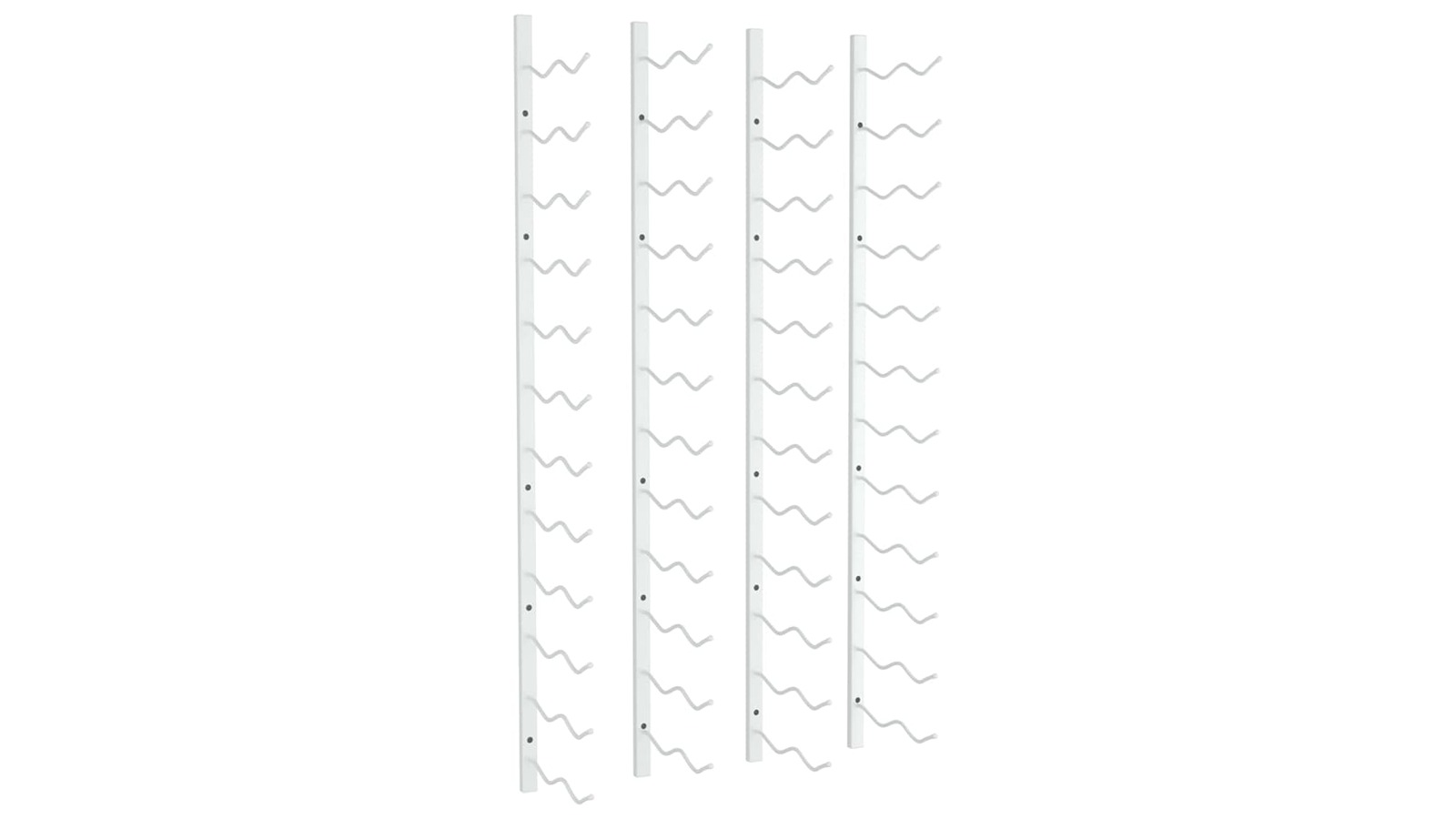 vidaXL 2 Piece White Iron Wall Mounted Wine Rack for 24 Bottle