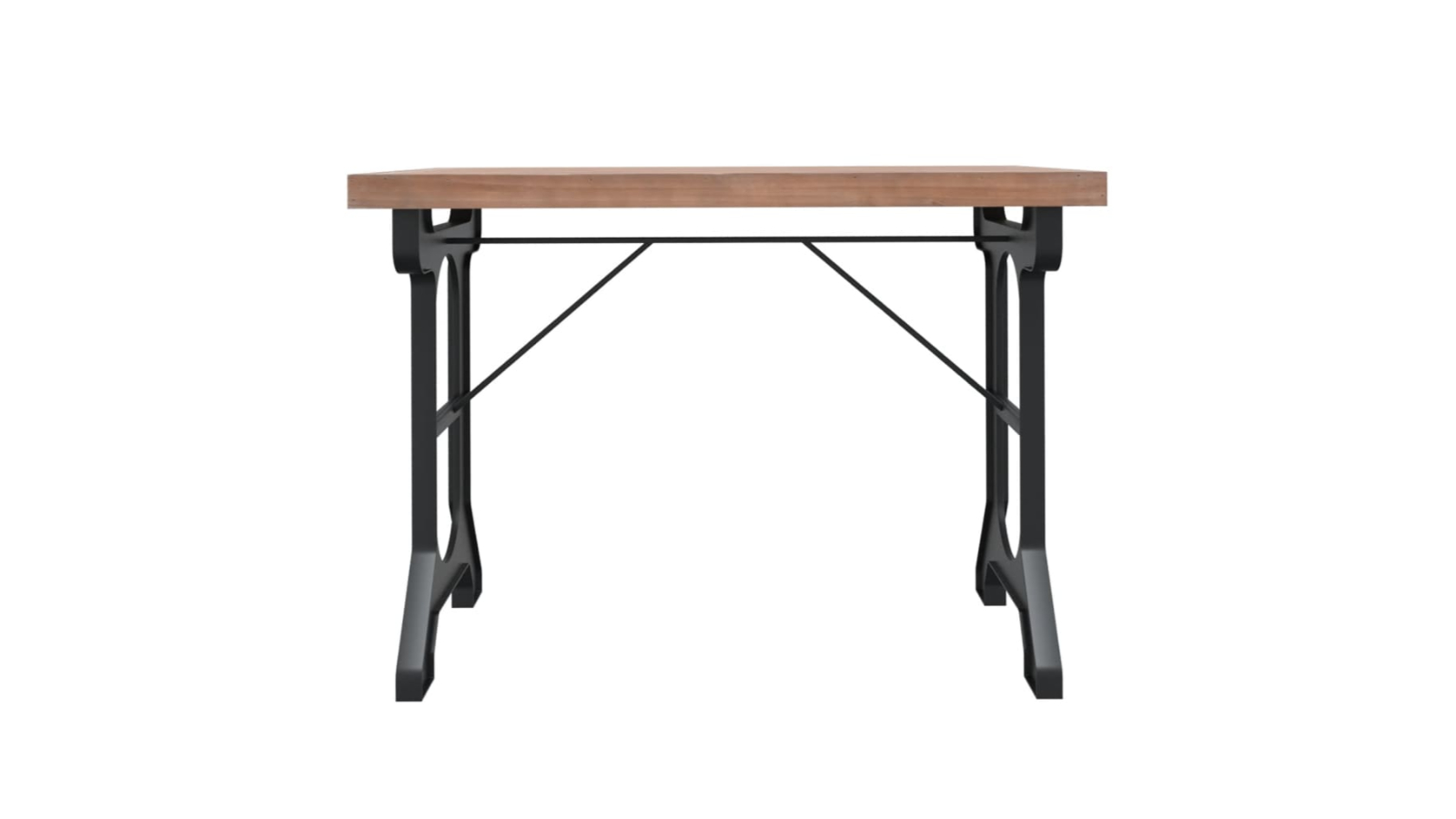 vidaXL Solid Fir Wood and Iron Dining Table 110 x 65 x 82cm Harvey Norman