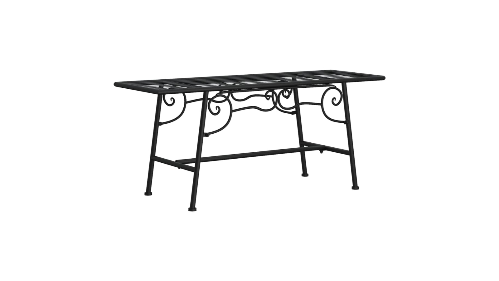 vidaXL Black Steel Tree 110cm Bench